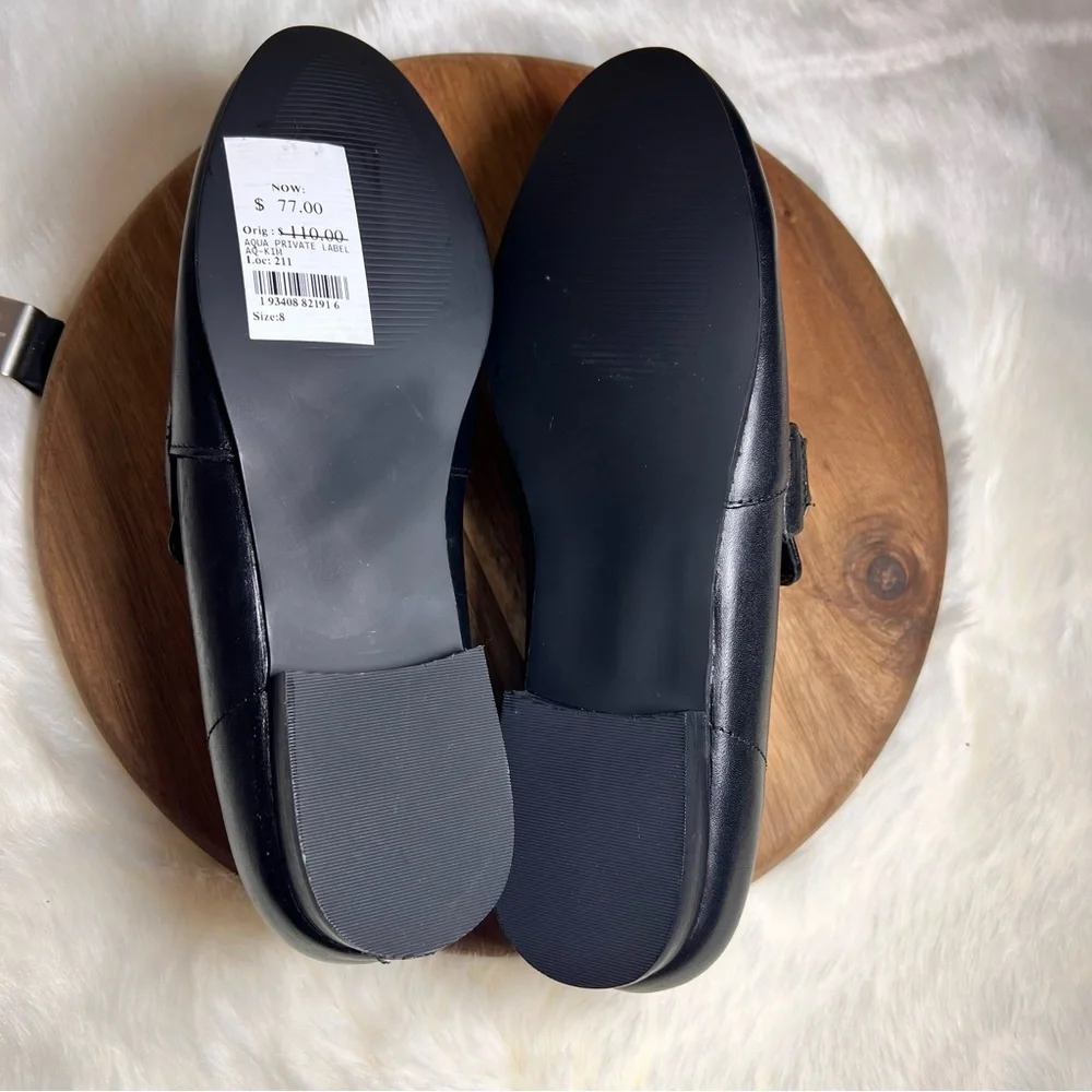 Aqua Kim Leather Loafer Size 8 NWT